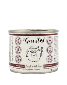 GUSSTO Cat Fresh Wild Boar pre mačky, diviak 12x200 g